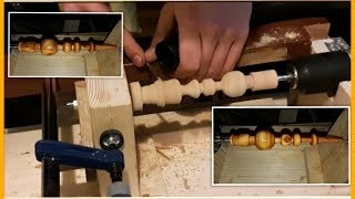 Christbaumspitze Kirsche drechseln  woodturning from cherry wood [upl. by Aloap128]