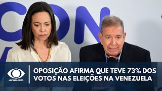 Oposição alega ter prova de que venceu eleição na Venezuela [upl. by Walley830]