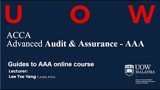 ACCA AAA Online Course Preview by Mr Lee Tze Yang [upl. by Dorolice880]