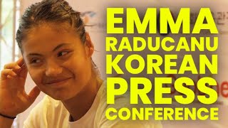 Emma Raducanu Korean Press Conference  22 September’22 [upl. by Magdala]