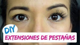 DIY EXTENSIONES DE PESTAÑAS EN CASAAHORRA DINERO [upl. by Agnew]