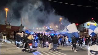 Napoli atteso a Capodichino già migliaia di tifosi in strada a festeggiare [upl. by Ida286]