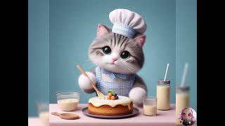 Whiskerlicious Cooking Cute Cats Mastering the Kitchen [upl. by Akiria]