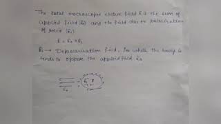 Depolarizing field  Hons physics 6th sem [upl. by Oriana501]