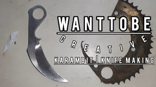 Making Karambit Knives from used motorbike gear [upl. by Neelac]