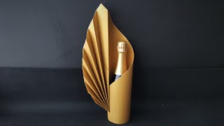 Geschenke einpacken 🎁 Flasche verpacken als Geschenk 🎁 Gift wrapping [upl. by Serge]