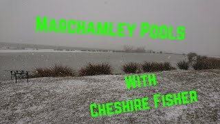 Marchamley Pools  A snowy day fishing for carp on the top lake at Marchamley Pools Fishery [upl. by Akessej]