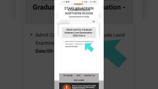 ALERTSSC CGL 2024 Northern Region candidates  Admit Cards released for these dates ssccgl2024 [upl. by Nij944]