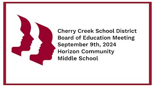 Board Of Education Meeting  September 9th 2024 [upl. by Cooe823]