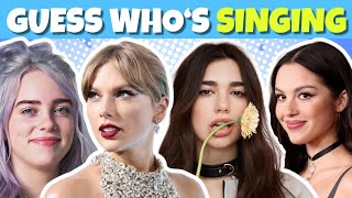 🎶🎤Guess Whos Singing  Celebrity Songs  Taylor Swift Olivia Rodrigo 🎶 [upl. by Ydollem]