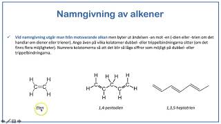 Kortfilm  Organiska föreningar del 3 Rita och namnge alkaner alkener och alkyner [upl. by Knute]