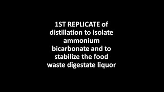 1st Isolation of Ammonium Bicarbonate by Reactive Distillation of Food Waste Digestate Liquor [upl. by Ynohtnaeoj]