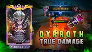 THIS NEW DYRROTH TRUE DAMAGE  COLLABORATION WITH ANGELA  MOBILE LEGENDS [upl. by Goodhen374]