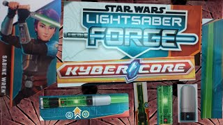 Star Wars Lightsaber Forge Kyber Core Sabine Wren Electronic Lightsaber review [upl. by Lyda350]