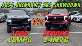 2024 Chevrolet Silverado 1500 ZR2 vs 2500HD ZR2 MPGs and driving impressions which is best truck [upl. by Bunder]