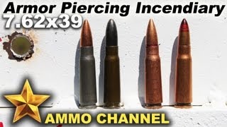 AK47 Armor Piercing VS Steel Core 762x39 Incendiary Chinese [upl. by Blackman]