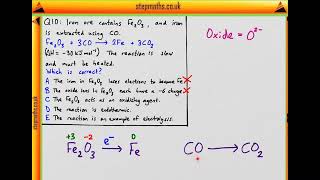 BMAT 2018 Section 2  Q10 Chem  Iron Extraction  Worked Solution [upl. by Sabsay]