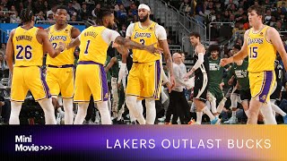 MiniMovie Lakers Win Double OT Thriller vs Bucks [upl. by Rhyne]