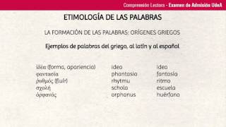 Formación de las Palabras y los orígenes griegos del Español [upl. by Melanie287]