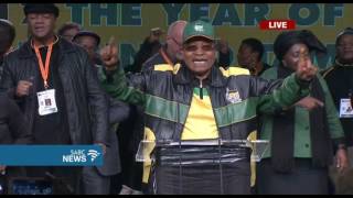 Pres Zuma concludes ANC conference opening speech in song [upl. by Daisy]