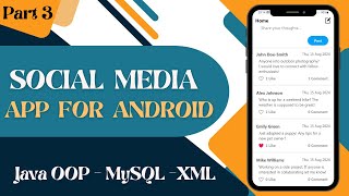 Social Media App for Android using Java and MySQL Part 3 [upl. by Edaw443]