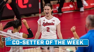 Bergen Reilly Highlights  B1G Volleyball CoSetter of the Week  Oct 3 2023 [upl. by Tania]