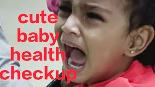 cute baby girl blood test procedure ll [upl. by Ezirtaeb]