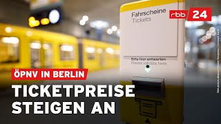 Preiserhöhungen bei BVG und Co So teuer sollen Tickets werden [upl. by Elexa]