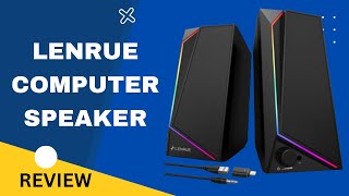 LENRUE Computer Speakers for Desktop Monitor USBUSBC Powered PC Speakers Review [upl. by Weeks434]