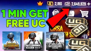 9100 UC  GLITCH 😱 HOW TO GET FREE UC IN BGMI II FREE UC IN BGMI  100 WORKING FREE UC TRICK [upl. by Derriey]