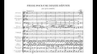 Ravel  Pavane pour une infante défunte orchestral score [upl. by Immot]