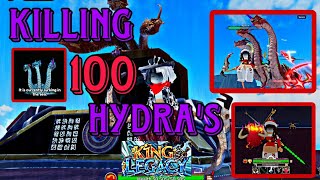 KILLING 100 HYDRAS IN KING LEGACY WATCH AND LETS SEE WHAT WE CAN GET [upl. by Mauretta918]