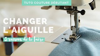 Changer laiguille de sa machine à coudre  tuto débutant [upl. by Ainoz373]