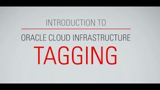 Oracle Cloud Infrastructure Tagging [upl. by Aicercul]