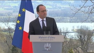 Hollande à Izieu quotLa barbarie n’a pas d’âge pas de couleur pas de limitequot [upl. by Naeruat]