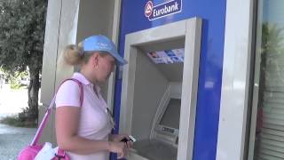 Kavas Yachting client withdraws 600 euros from Greekbank ATM in Athens [upl. by Strepphon]