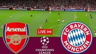 LIVE Arsenal vs Bayern Munchen UEFA Champions League 2324 Full MatchVideoGame Simulation PES 21 [upl. by Gustin]