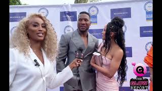 Meagan Good amp Jonathan Majors talk about lifestylefitness fitness all [upl. by Locke]