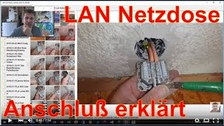 Anschluss LAN Netzwerk Dose Unterputz im Detail [upl. by Noxaj]