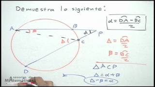 Ángulo formado por dos secantes en una circunferencia  HD [upl. by Akselaw]