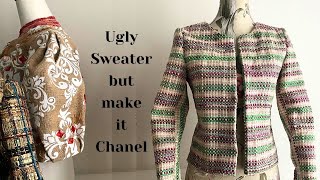 I Made an Ugly Sweater Chanel Jacket [upl. by Horter859]