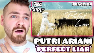 First Time Reacting to Putri Ariani quotPerfect Liarquot  Official Music Video  REACTION [upl. by Kwabena]