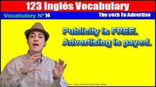 Vocabulary 14 El verbo To Advertise [upl. by Ernesta]