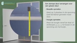 Een glazen binnendeur inmeten stomp kozijn  Glashandelonlinecom [upl. by Jill]