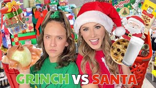 SANTA 🎅🏻🍪 VS GRINCH 💚🧅 NO BUDGET TARGET SHOPPING CHALLENGE [upl. by Channa]