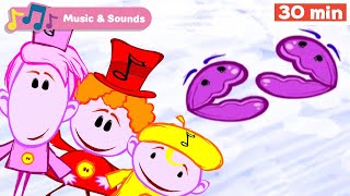 The Notekins  Learn Musical Instruments for Kids  Early Learning Videos  Castanets  Tambourine [upl. by Neelyaj]