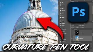 Photoshop Curvature Pen Tool Tutorial  Easily Learn Curvature Pen [upl. by Manara]