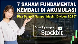 Analisa 7 Saham Rutin Dividen Yang Diakumulasi Selama 2024 Menggunakan Stock Screener Dari Stockbit [upl. by Messab]