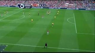 Samir Nasri  1st Goal in Arsenal Goal at 4th Minutes Wonderful [upl. by Aivlis]