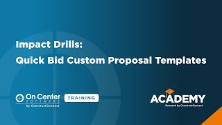 Impact Drills Quick Bid Custom Proposals [upl. by Thatch]